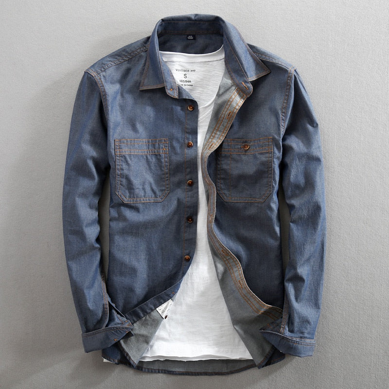 Casual Slim Fit Denim Shirts