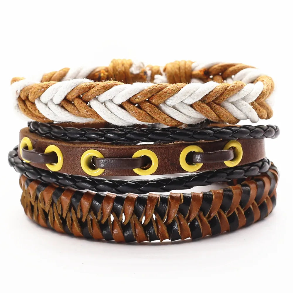 FC 3 Pcs/Set Leather Bracelets