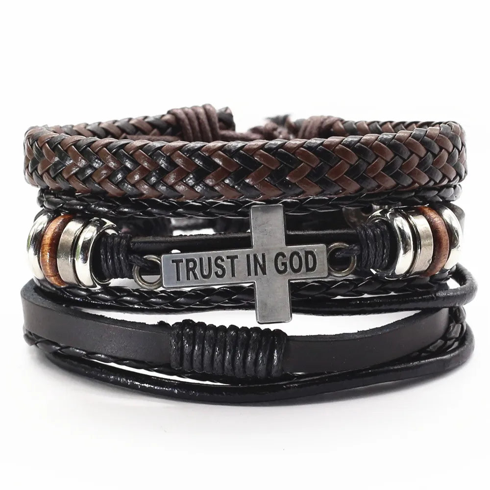FC 3 Pcs/Set Leather Bracelets