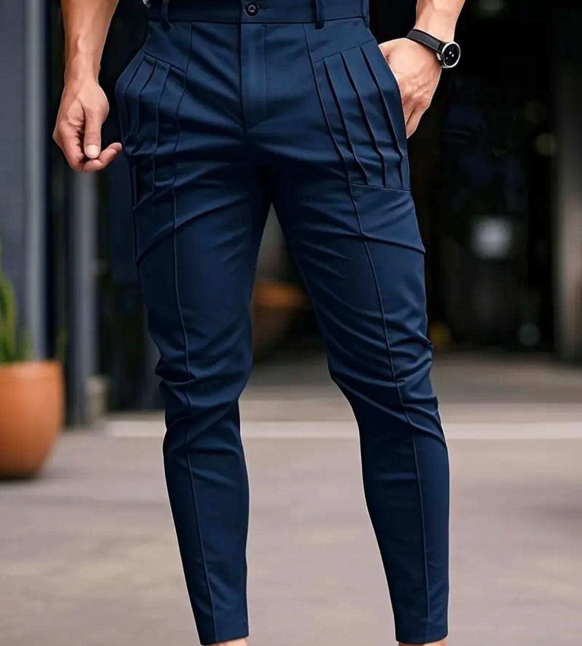Pleated Casual Pants