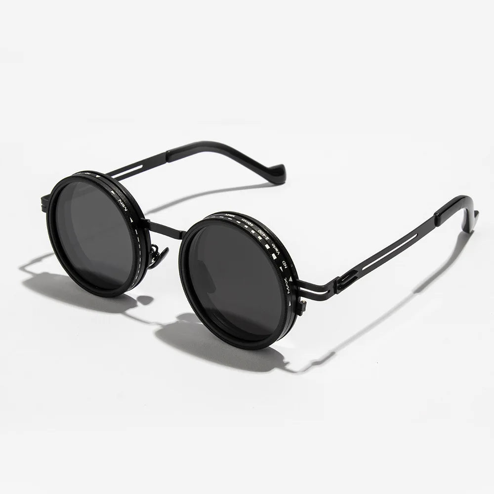 Polarized Round Adjustable Dimming Sunglasse