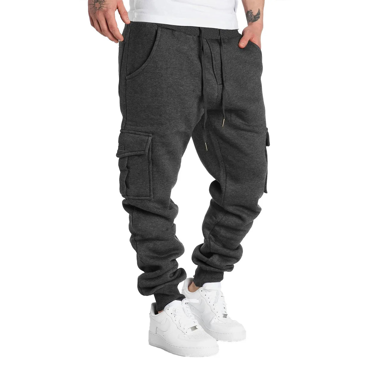 Straight Fit Cargo Sweatpants