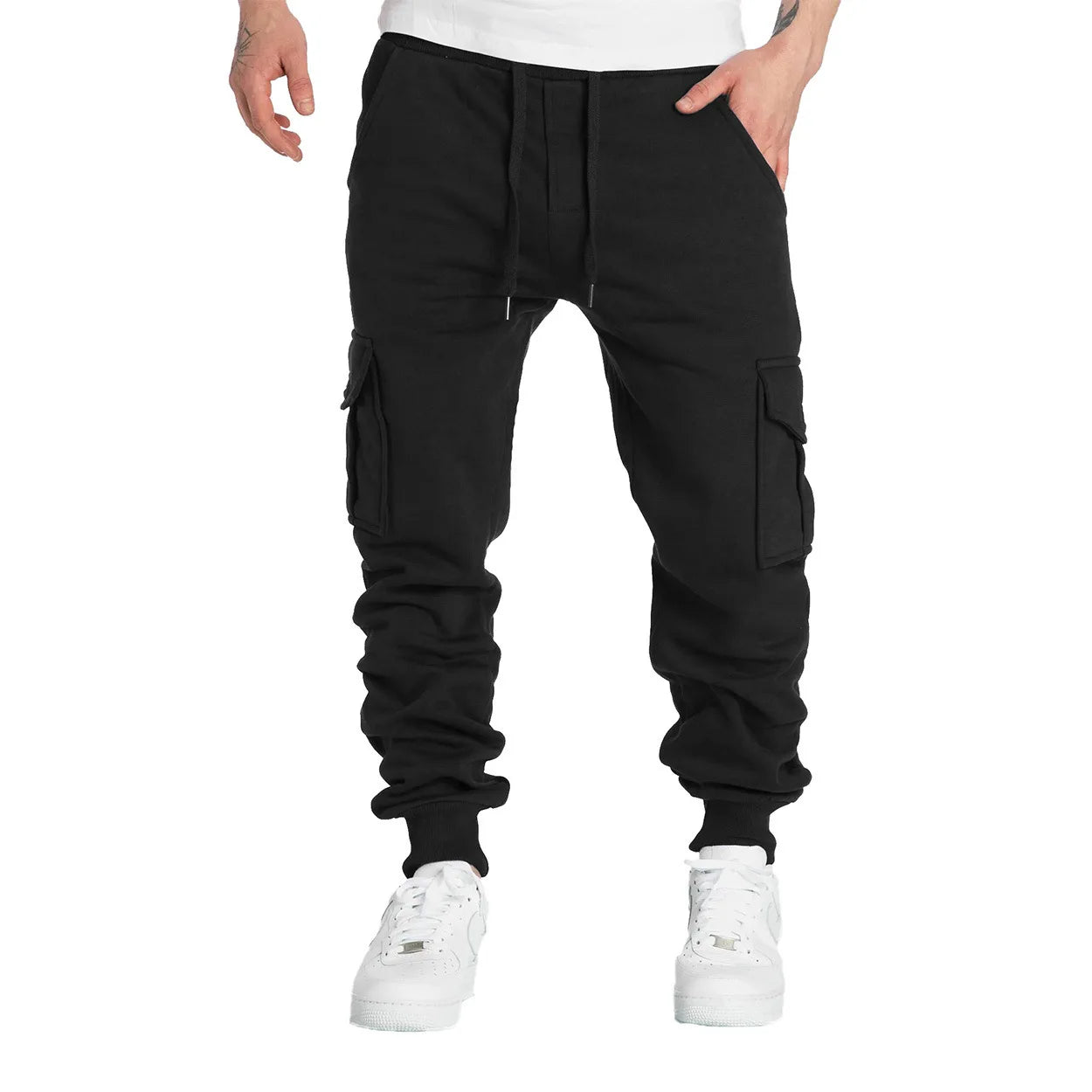 Straight Fit Cargo Sweatpants
