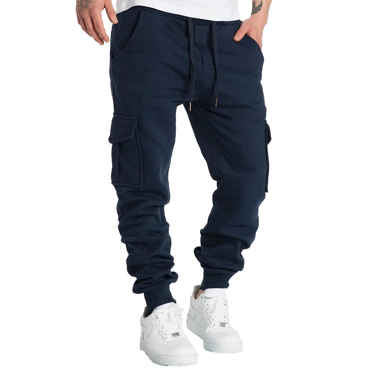 Straight Fit Cargo Sweatpants
