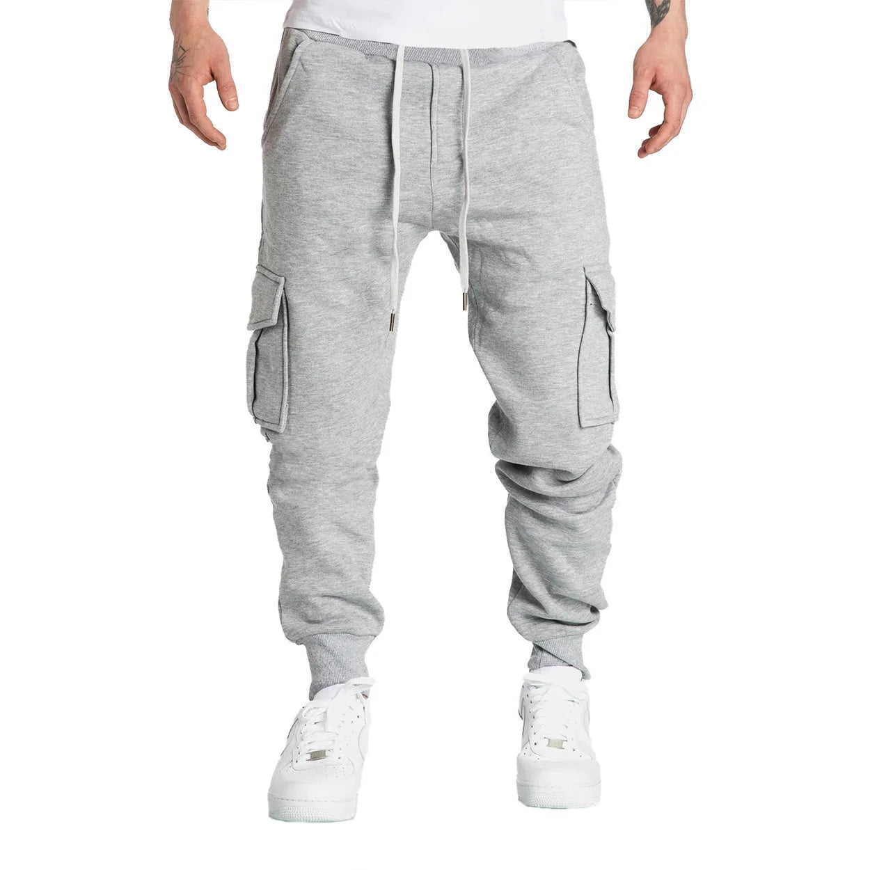 Straight Fit Cargo Sweatpants