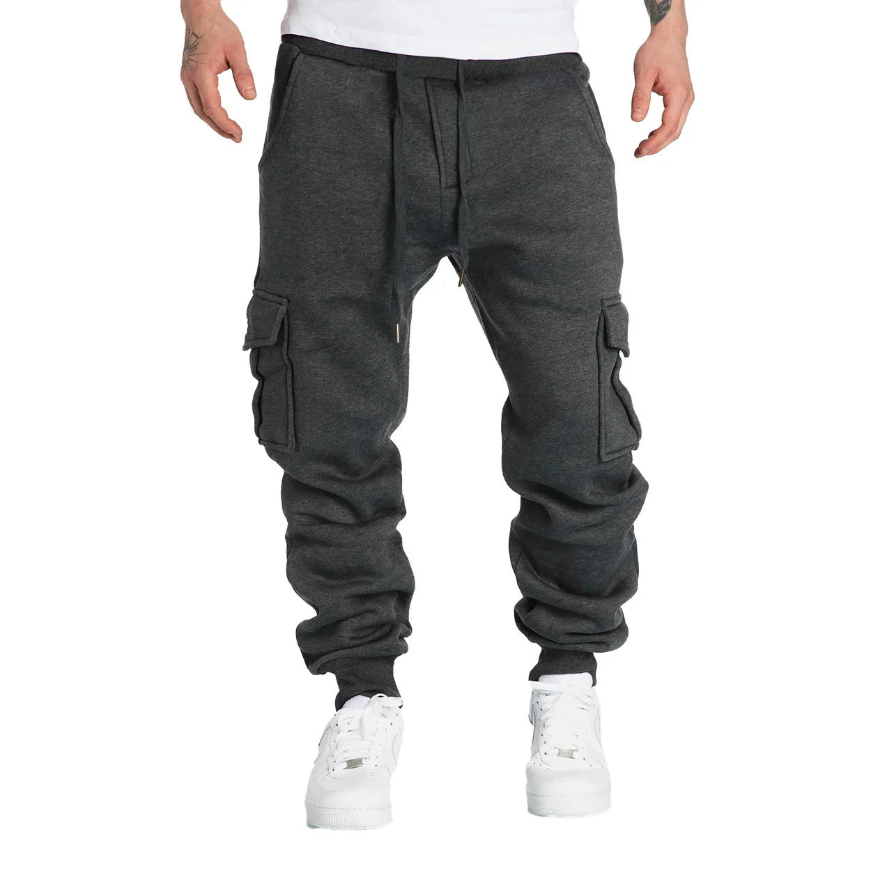 Straight Fit Cargo Sweatpants