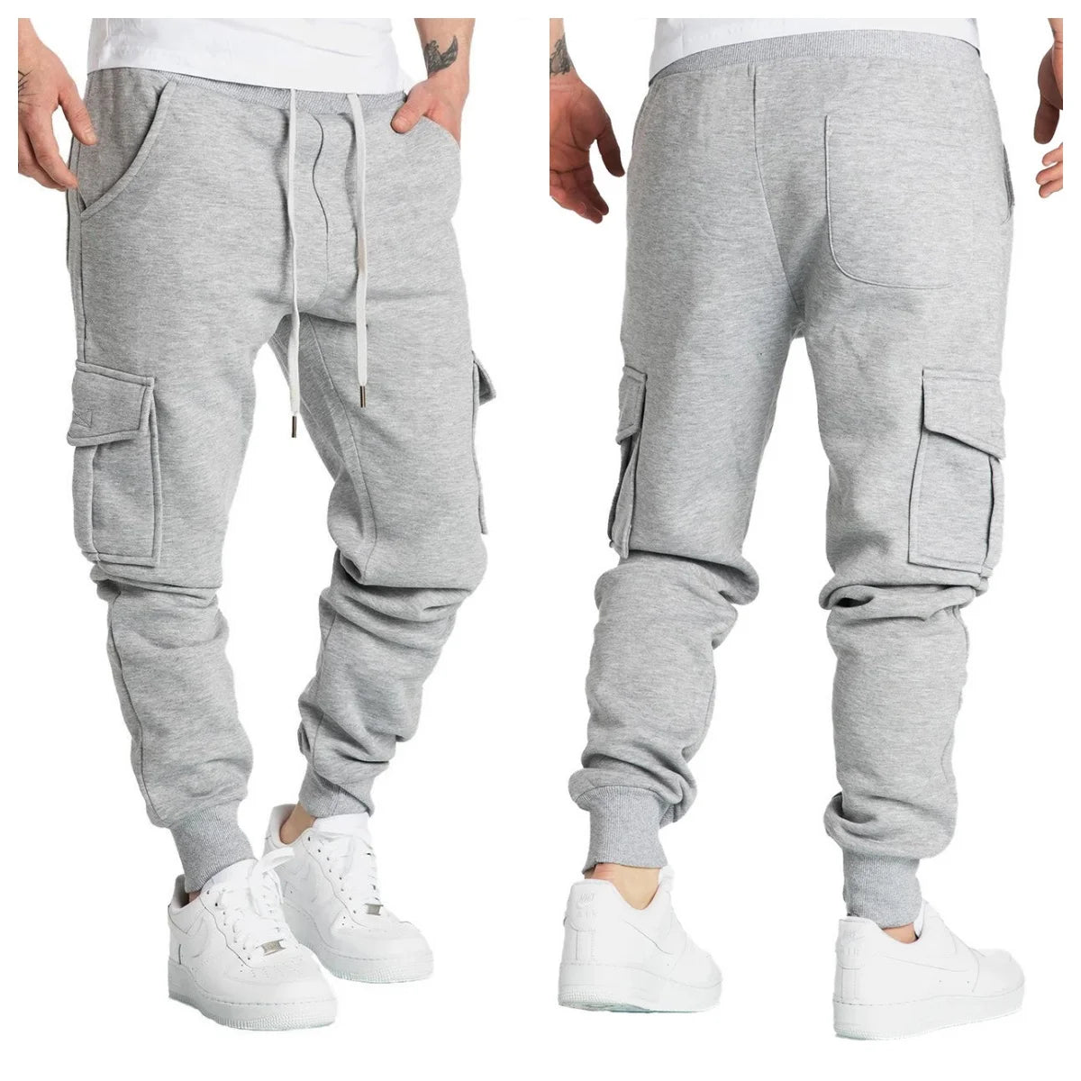 Straight Fit Cargo Sweatpants