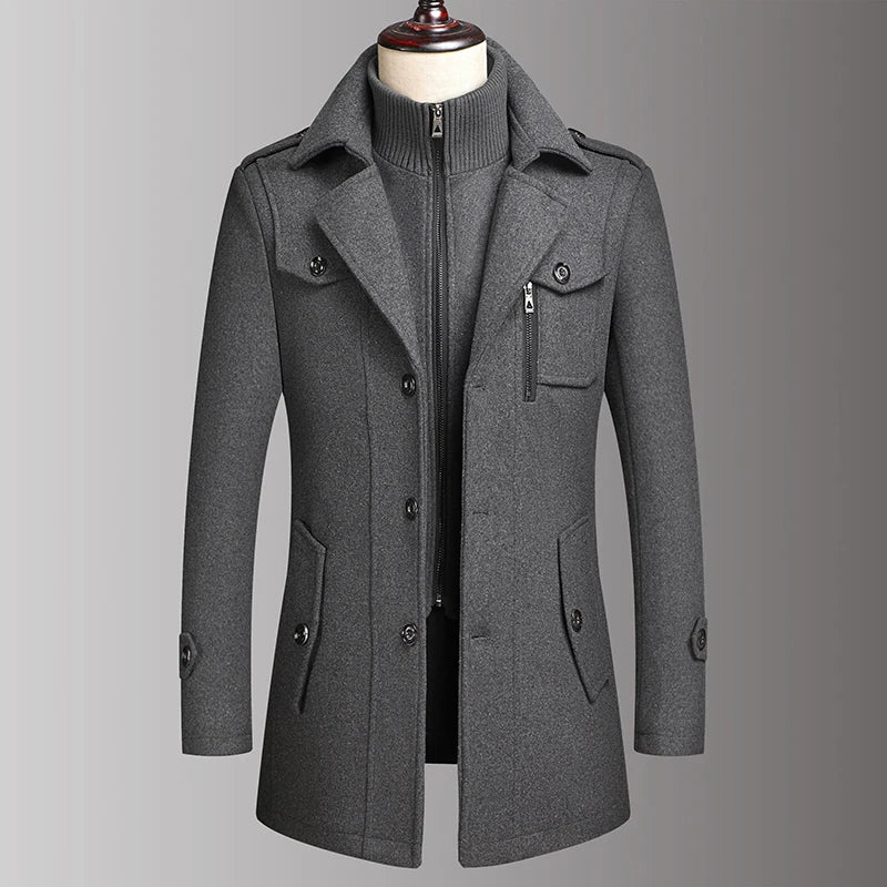 FC Stylish Men’s Wool Coat