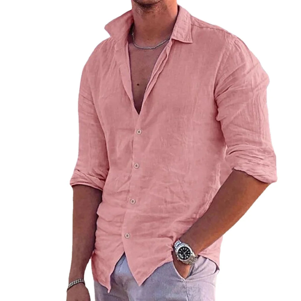 Casual Cotton linen Long Sleeve Shirts