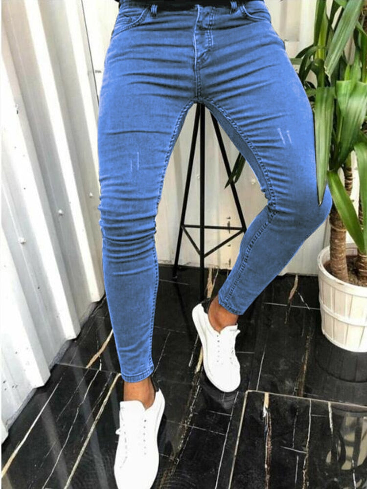 FC Ripped Denim Pencil Pants