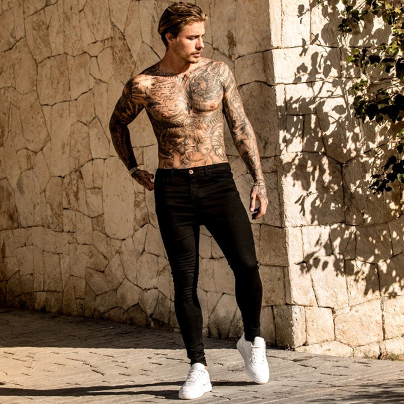 Elastic Waist Skinny Jeans