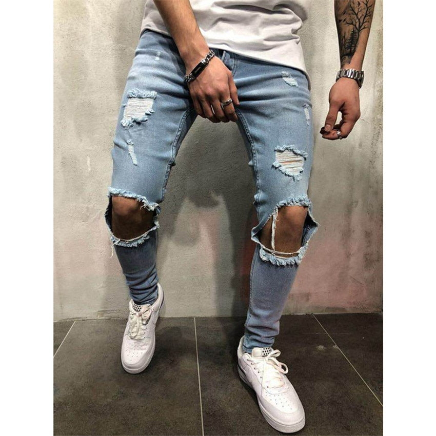 Vintage Skinny Destroyed Jeans