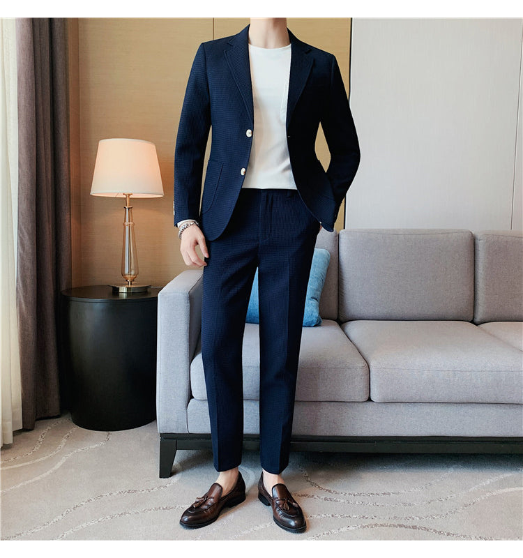 British Style Slim Fit Groom Two Piece Suit