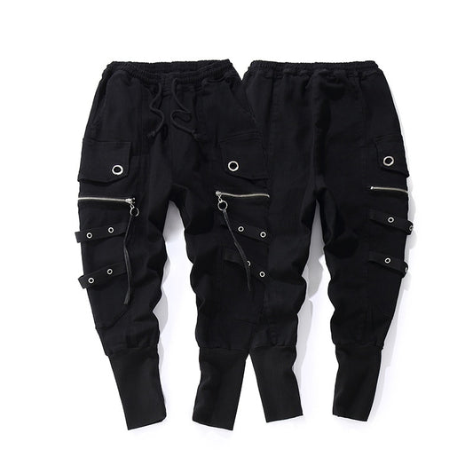 Streetwear Cargo Cross Pants