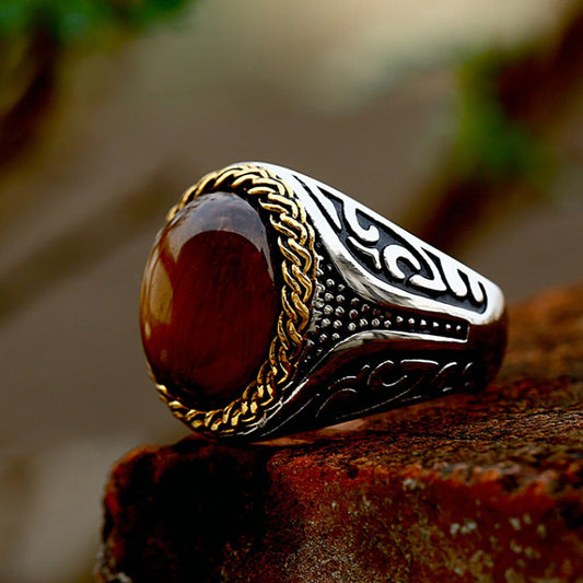 Oval Tiger Eye Ring