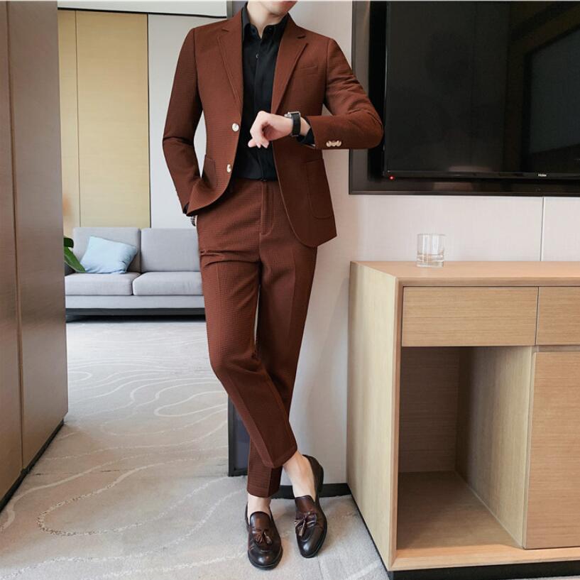 British Style Slim Fit Groom Two Piece Suit