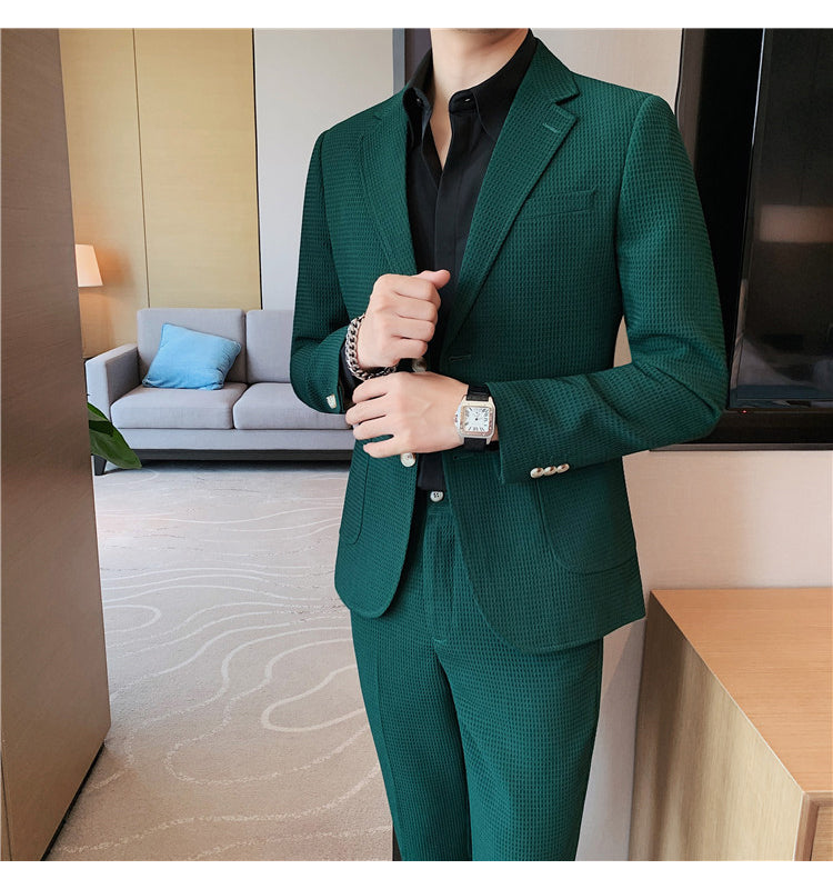 British Style Slim Fit Groom Two Piece Suit