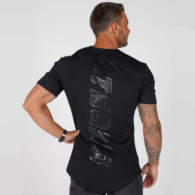 Black Casual Workout T-shirt