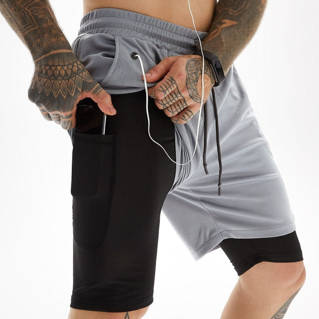 Running Quick Dry Workout Double Shorts
