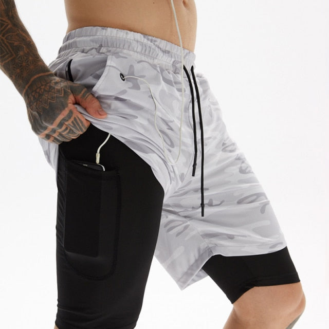 Running Quick Dry Workout Double Shorts