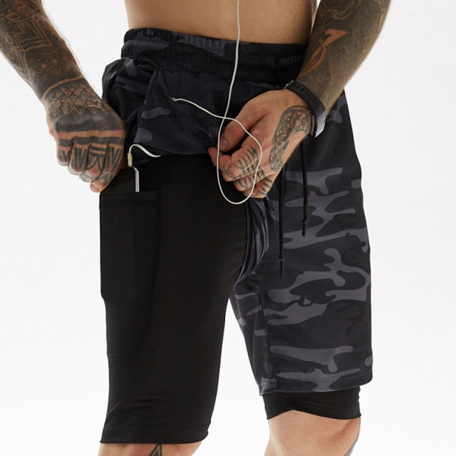 Running Quick Dry Workout Double Shorts