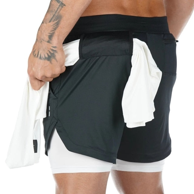 Running Quick Dry Workout Double Shorts
