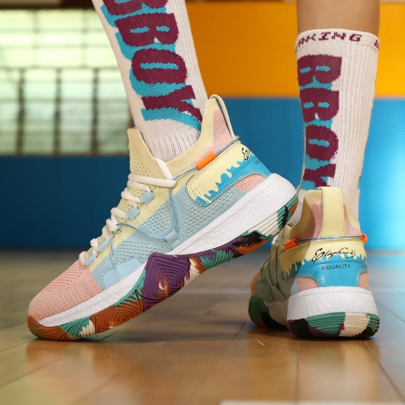 Men Breathable Shockproof High Top Sneakers