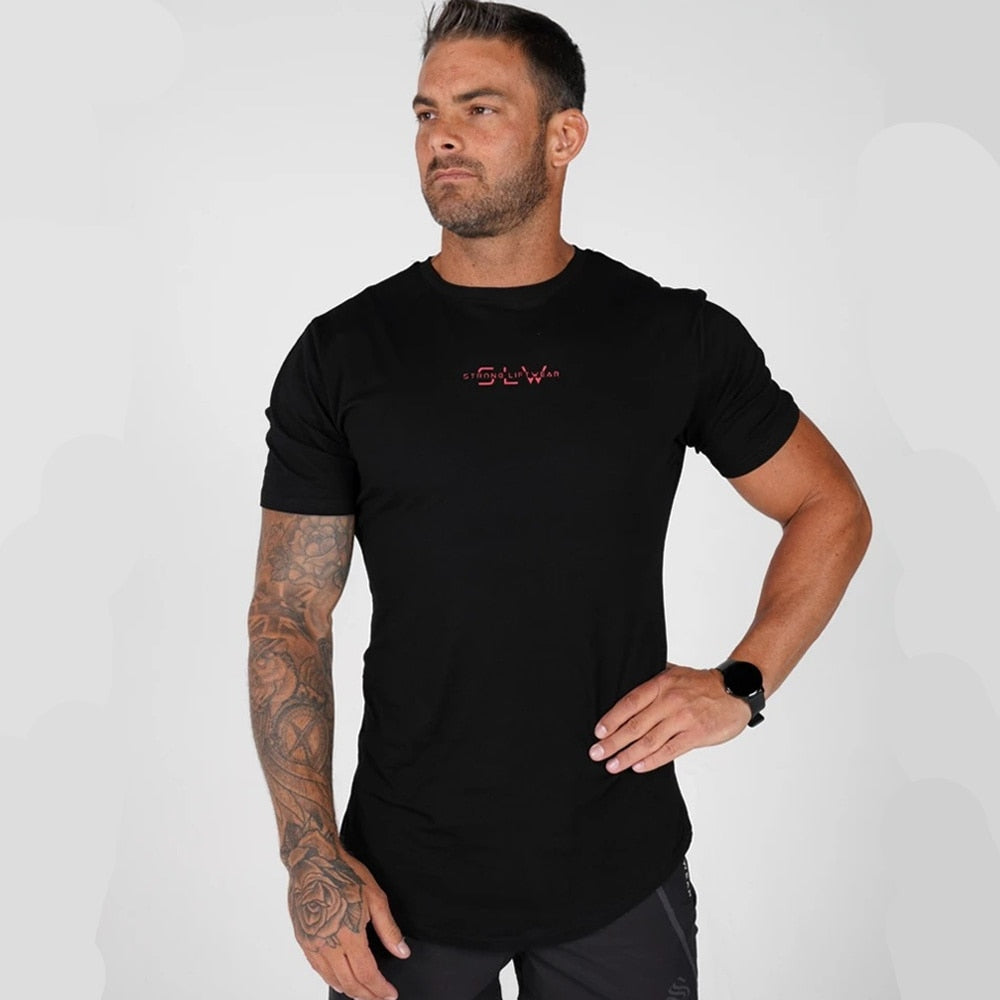 Black Casual Workout T-shirt