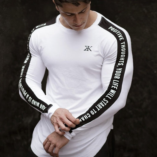 Man Skinny Workout Long Sleeve T-shirts